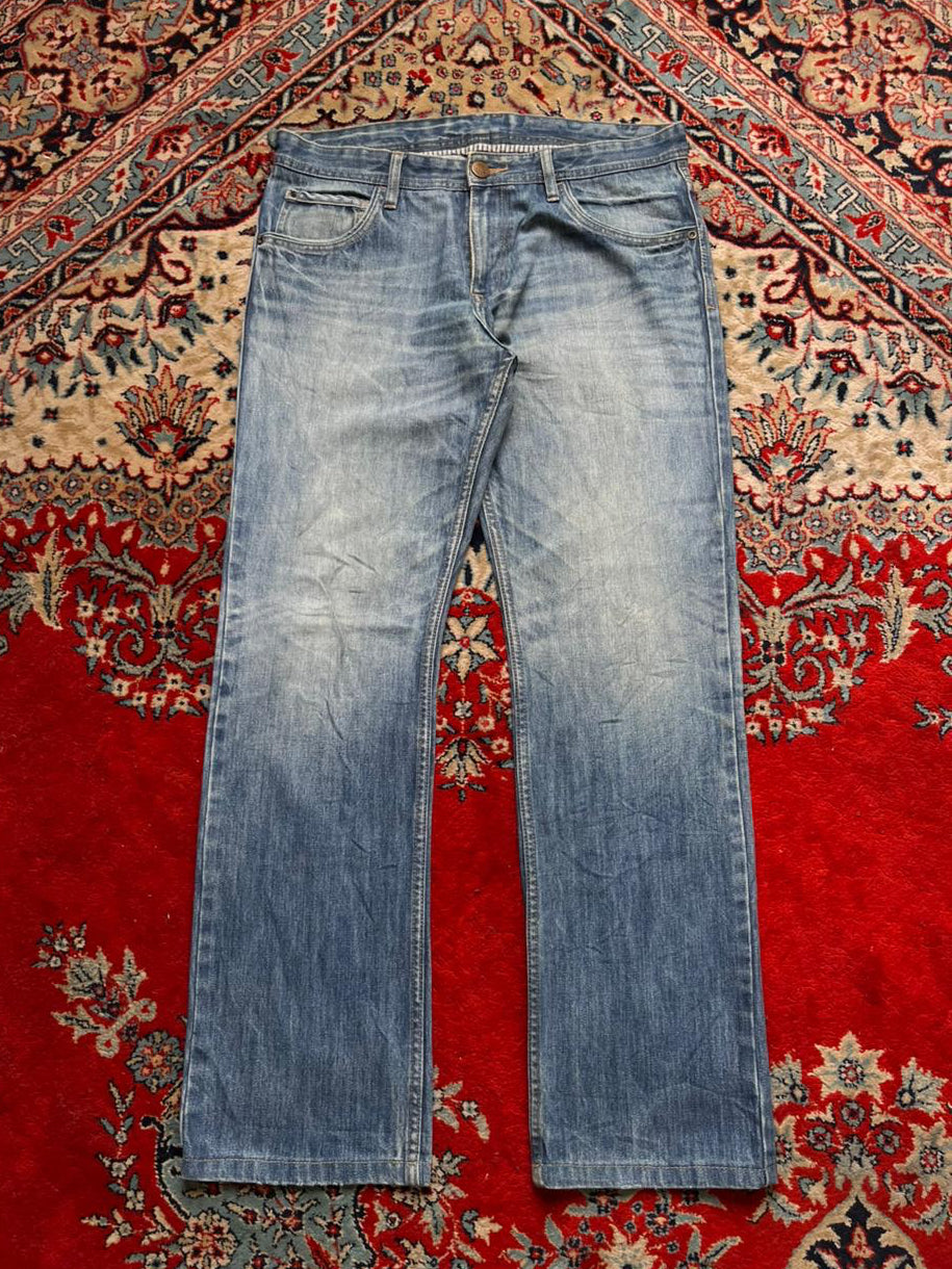 Tom Tailor STRAIGHT-BOOTCUT NON STRETCH WASHED BLUE DENIM PANTS