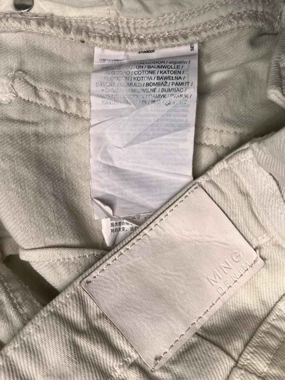 MANGO Cream COLORED BAGGY PANTS