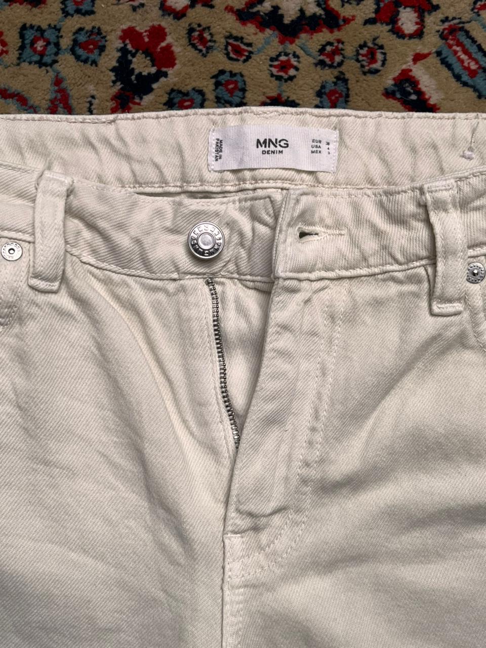 MANGO Cream COLORED BAGGY PANTS
