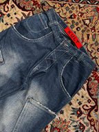 KULT Panelled BAGGY NON STRETCH DENIM CARGOS - 30