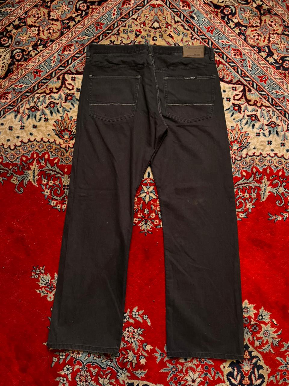 Complices Eagle Jet Black Straight Fit Cotton Pants