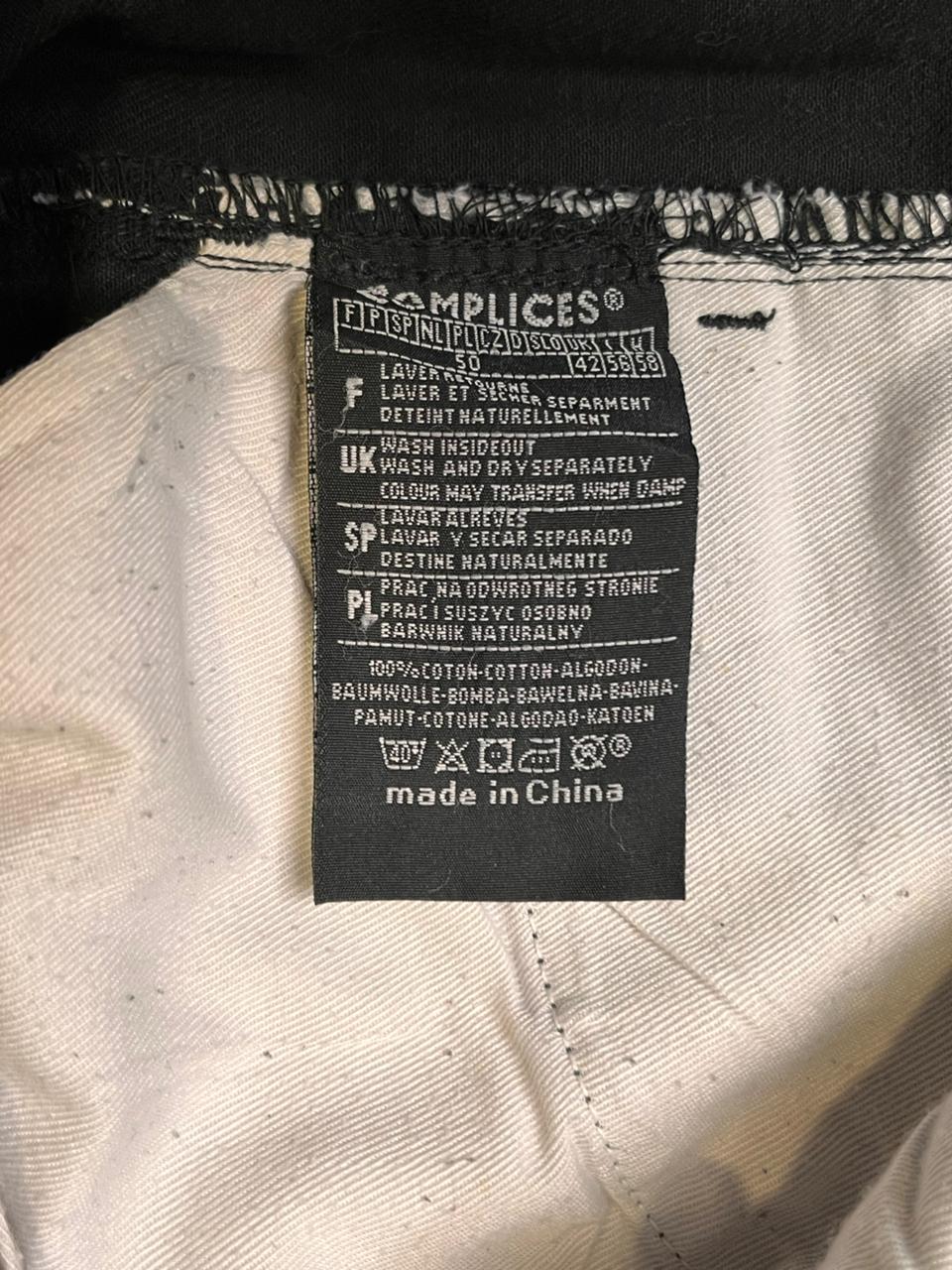 Complices Eagle Jet Black Straight Fit Cotton Pants