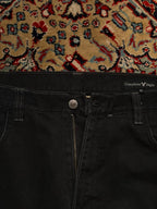 Complices Eagle Jet Black Straight Fit Cotton Pants - 36