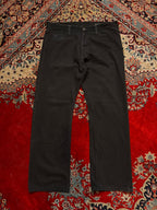 Complices Eagle Jet Black Straight Fit Cotton Pants - 36