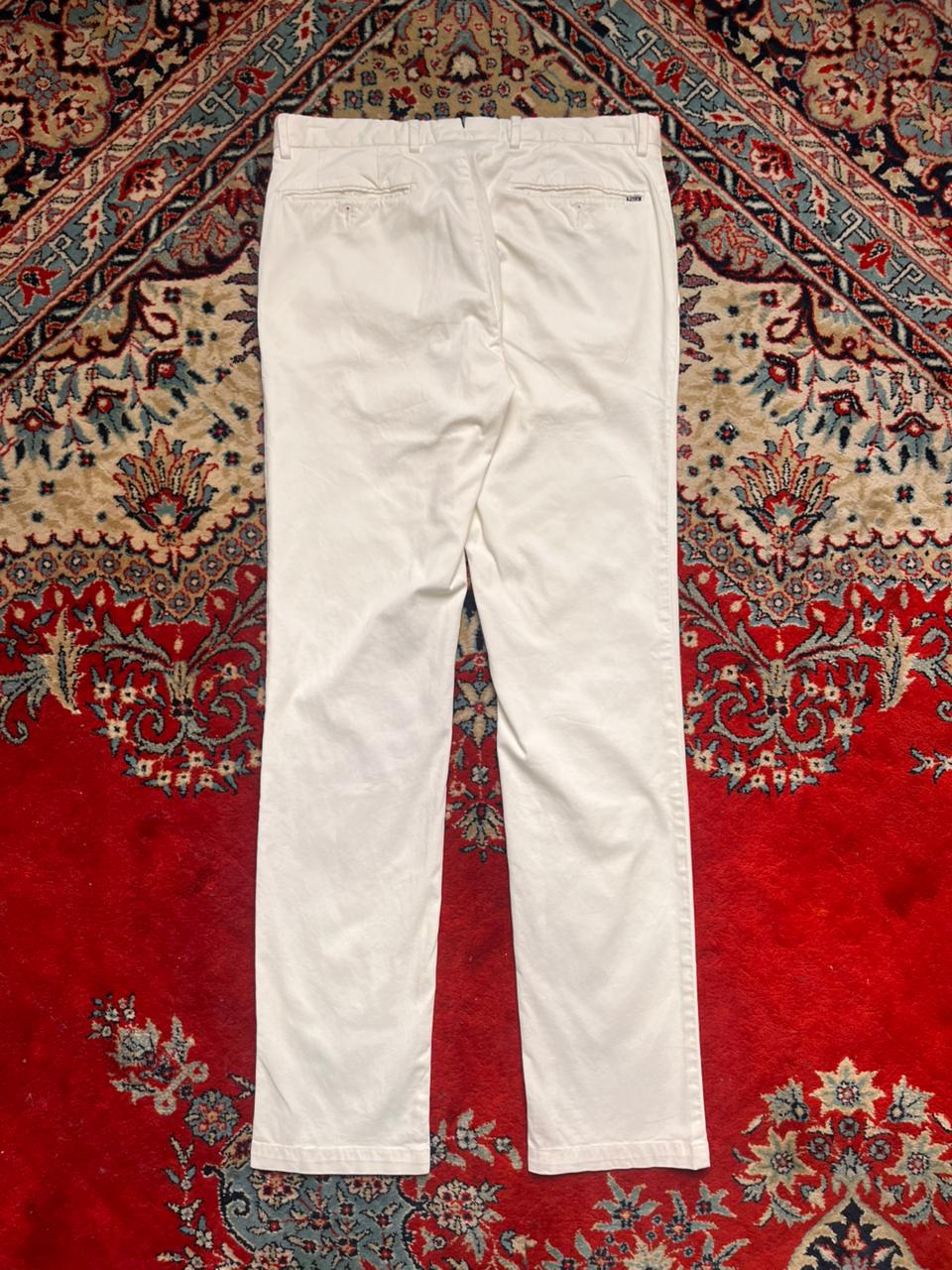 Polo Ralph Lauren White Cotton Straight Fit Pants