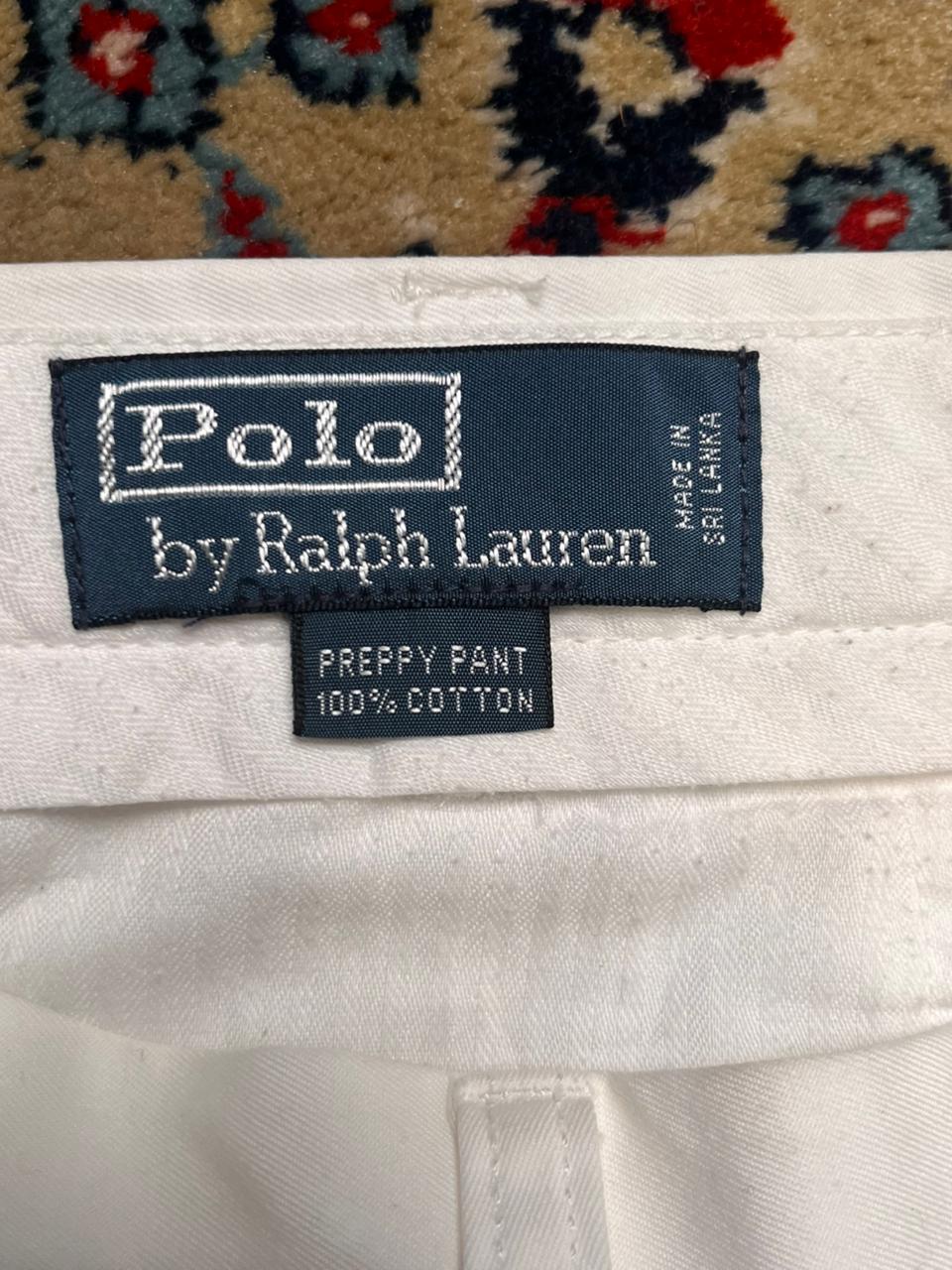 Polo Ralph Lauren White Straight Fit Cotton Pants