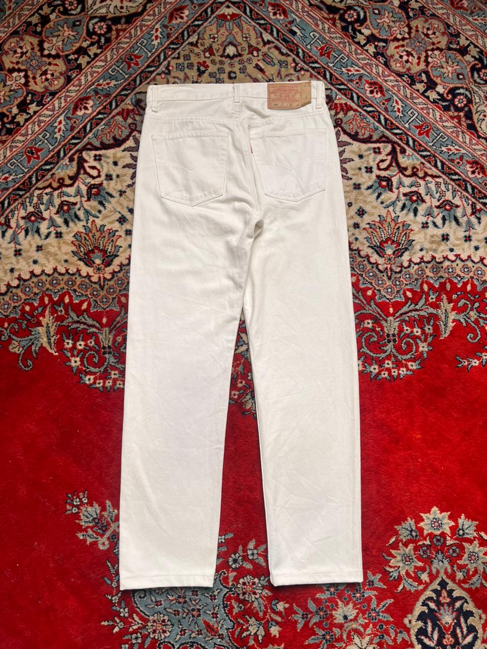 Levi's 501 White NON STRETCH Straight FIT Jeans