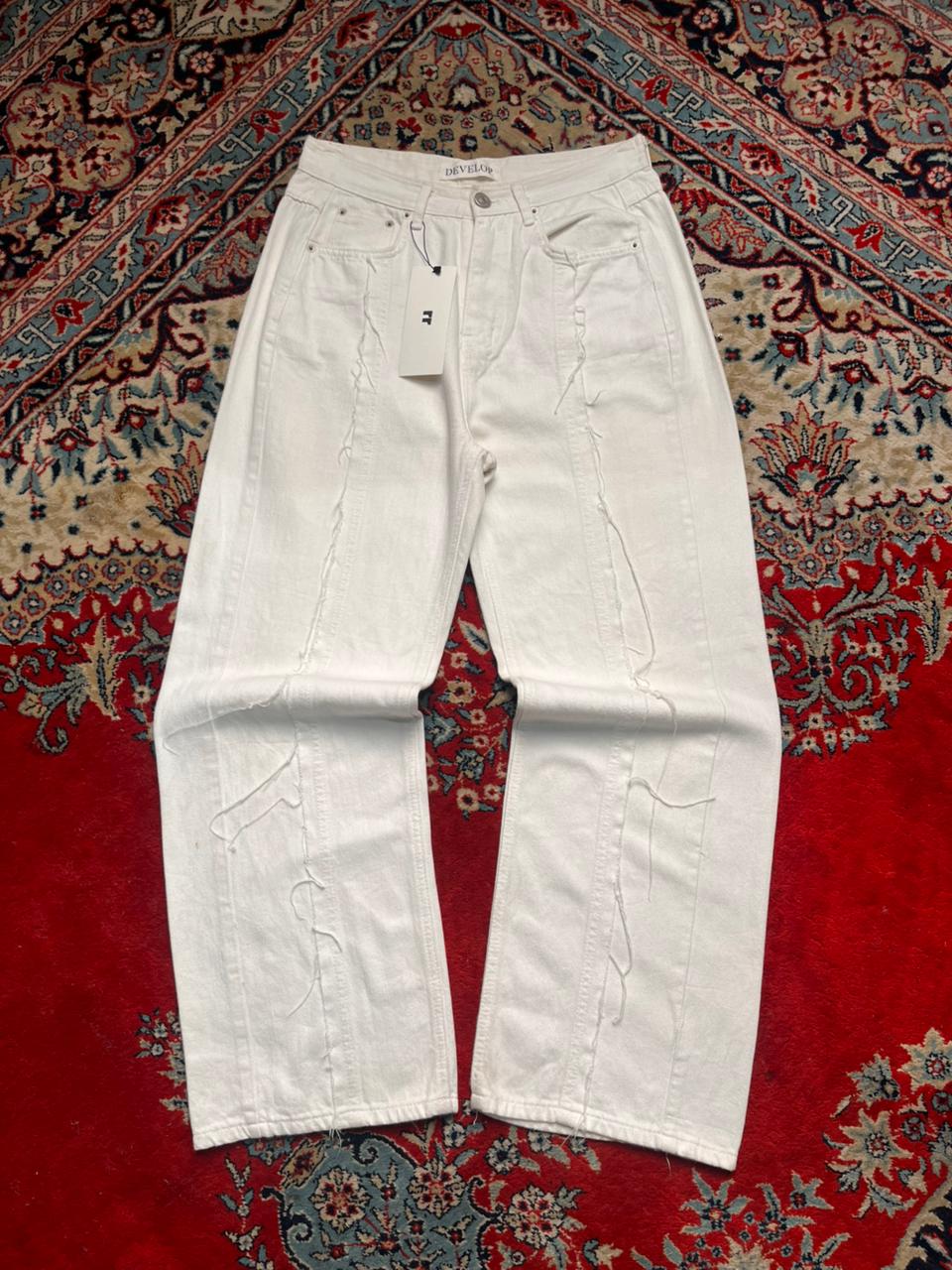 Develop Korea Distressed Straight Fit Jeans