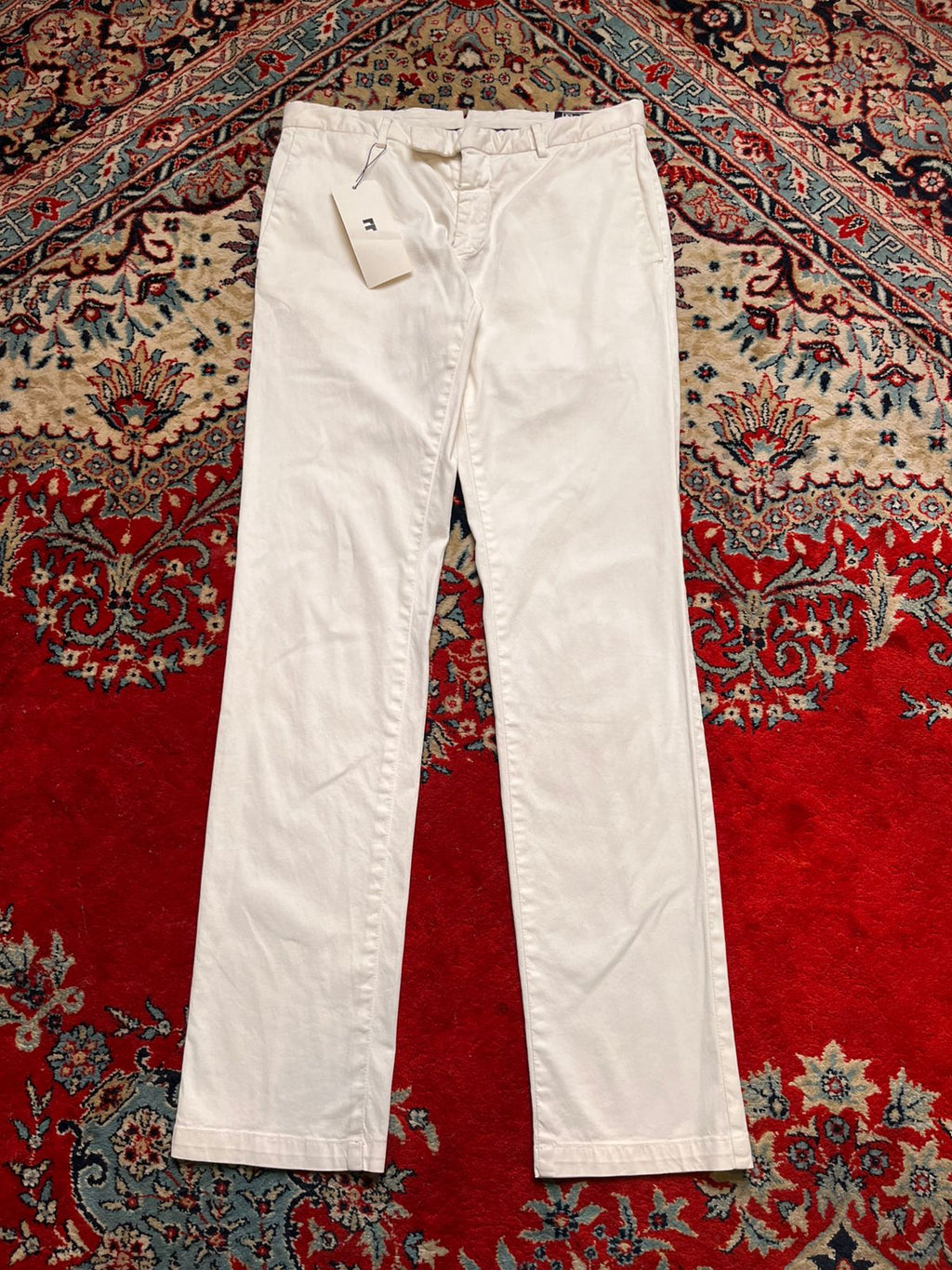 Polo Ralph Lauren White Cotton Straight Fit Pants