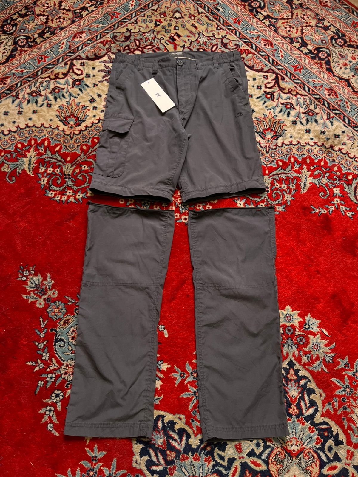 Craghoppers Grey Convertible Zip-Off Hiking Cargo Pants