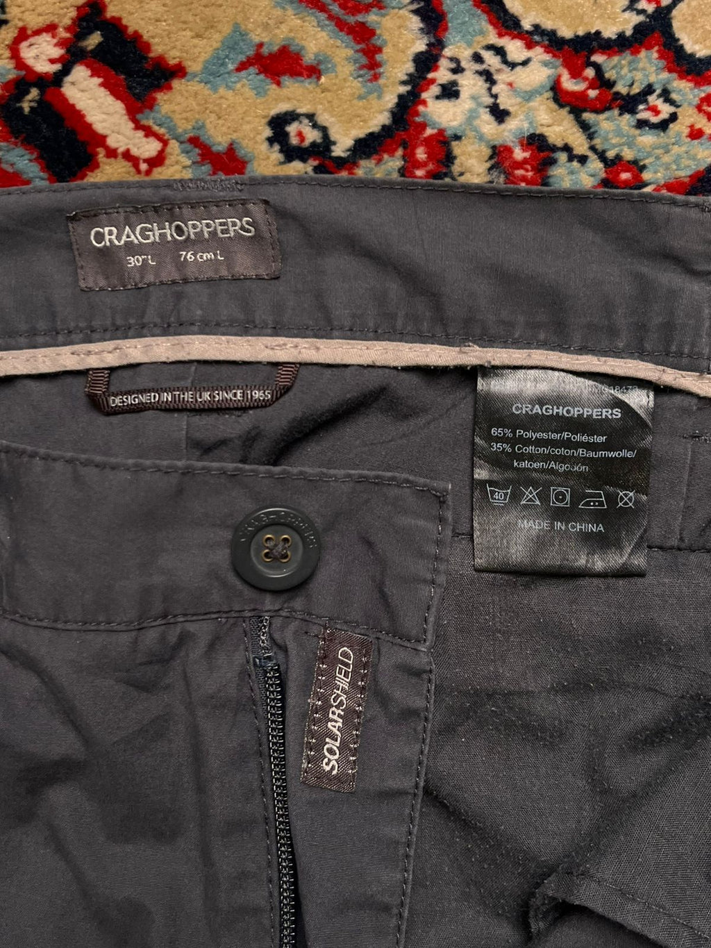 Craghoppers Grey Convertible Zip-Off Hiking Cargo Pants
