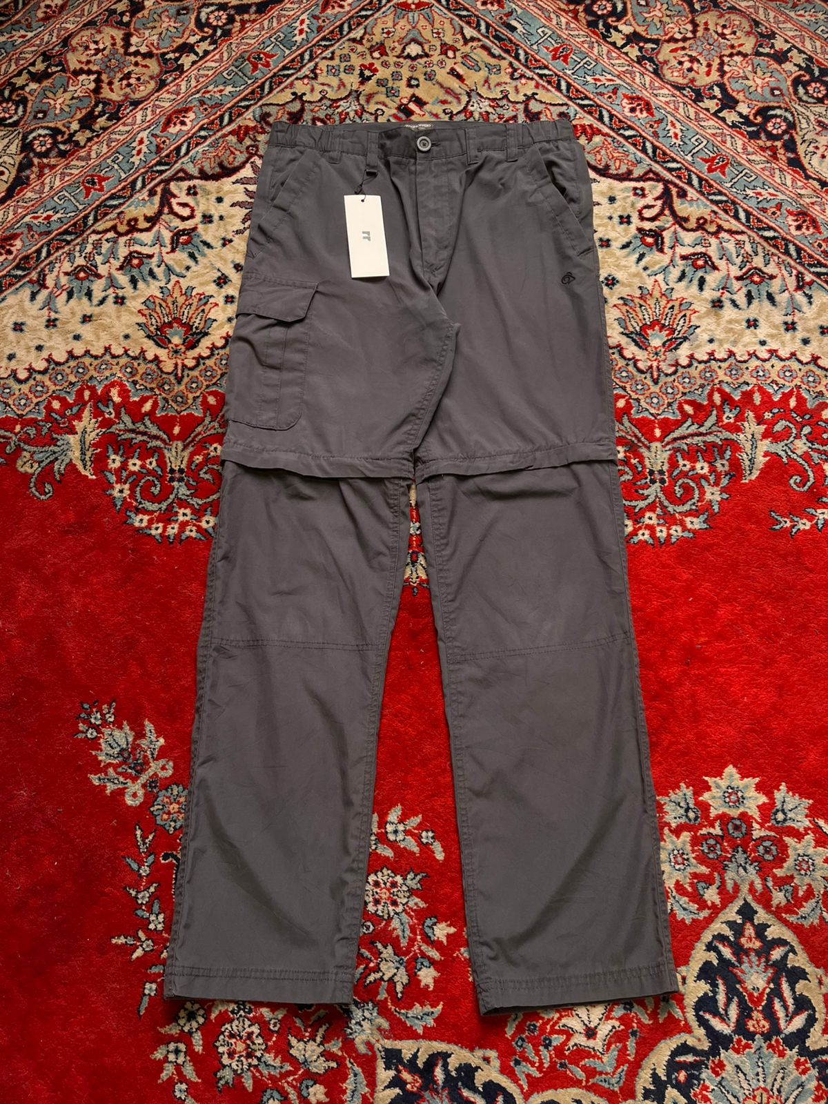 Craghoppers Grey Convertible Zip-Off Hiking Cargo Pants