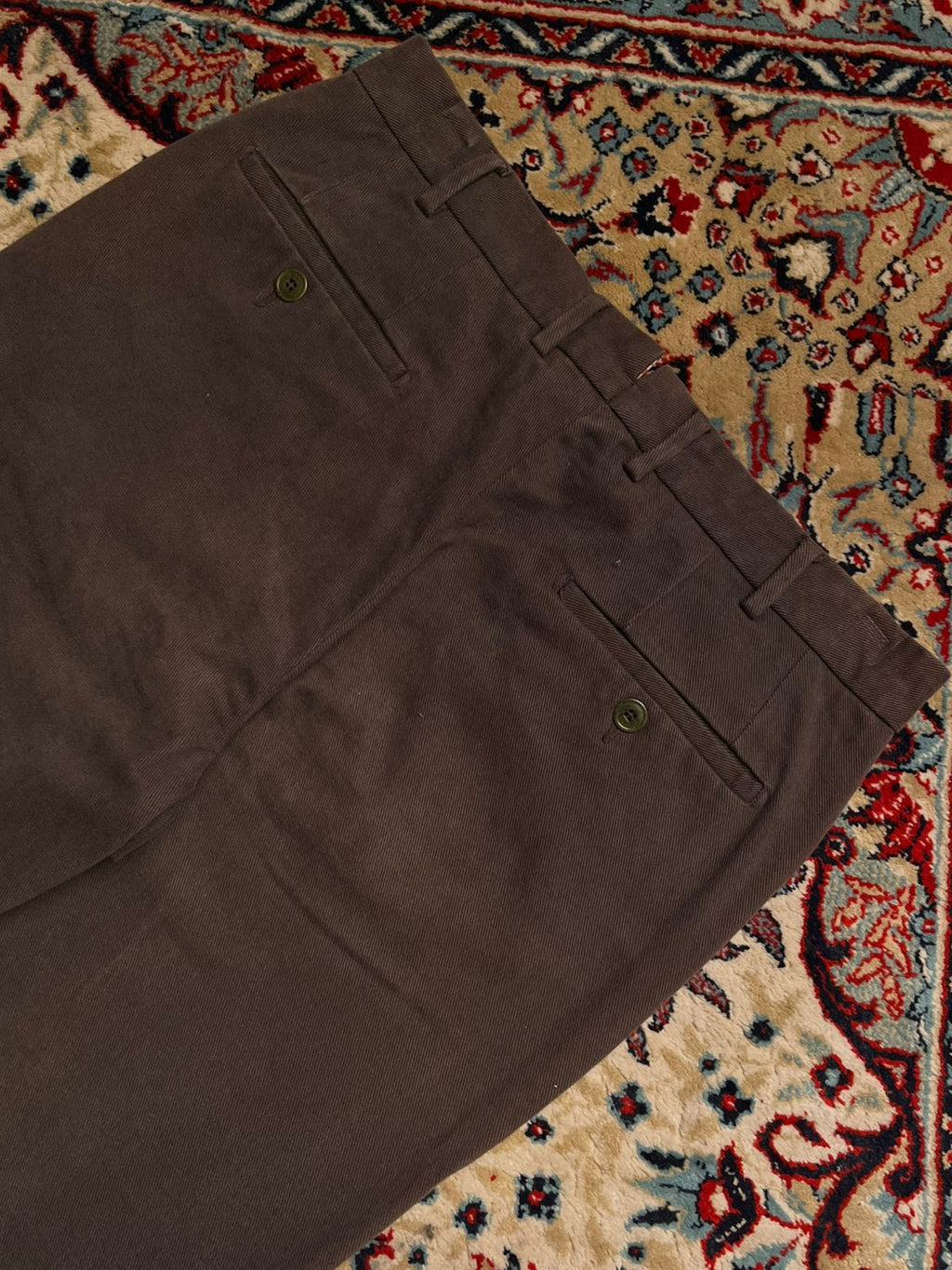 Brown Cotton Chinos Straight FIT Pants