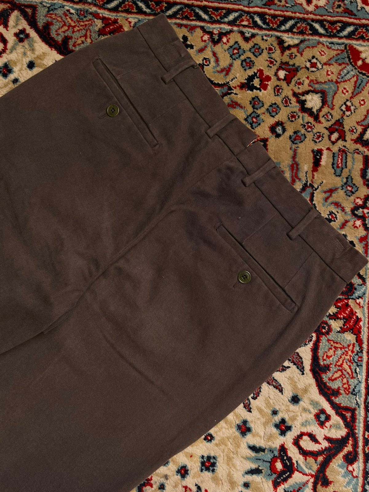 Brown Cotton Chinos Straight FIT Pants