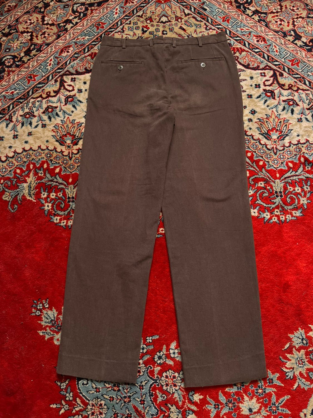 Brown Cotton Chinos Straight FIT Pants
