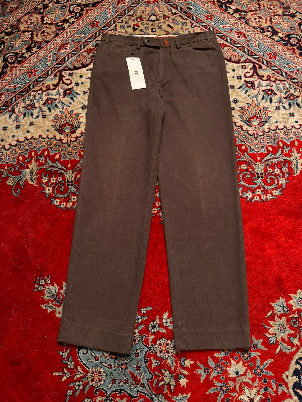 Brown Cotton Chinos Straight FIT Pants