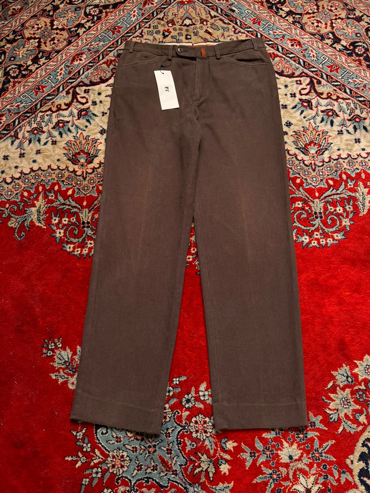 Brown Cotton Chinos Straight FIT Pants