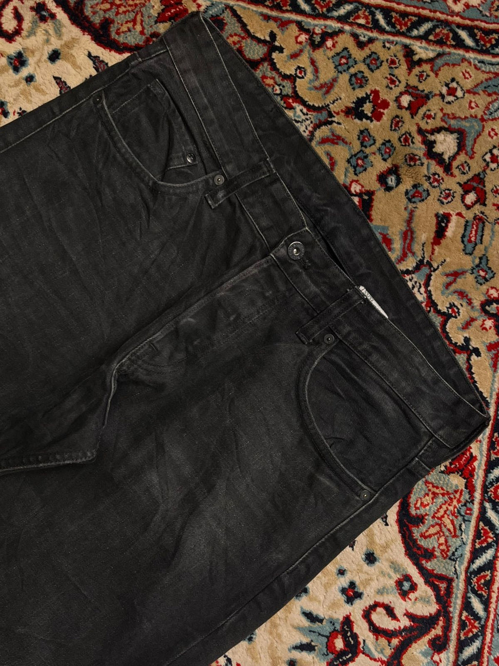 H&M &DENIM Men's Black Straight Fit Jeans