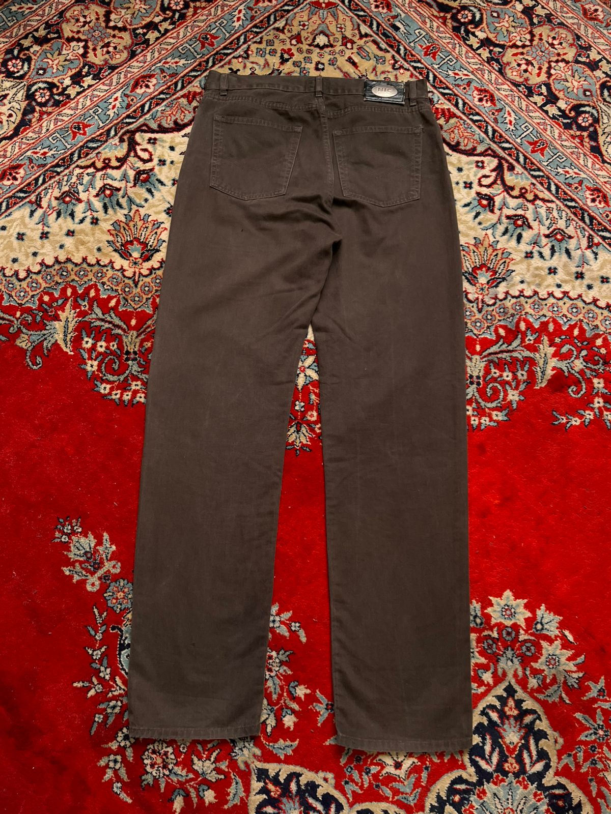 Nicolas Scholz NIC Brown Straight Fit Cotton Pants