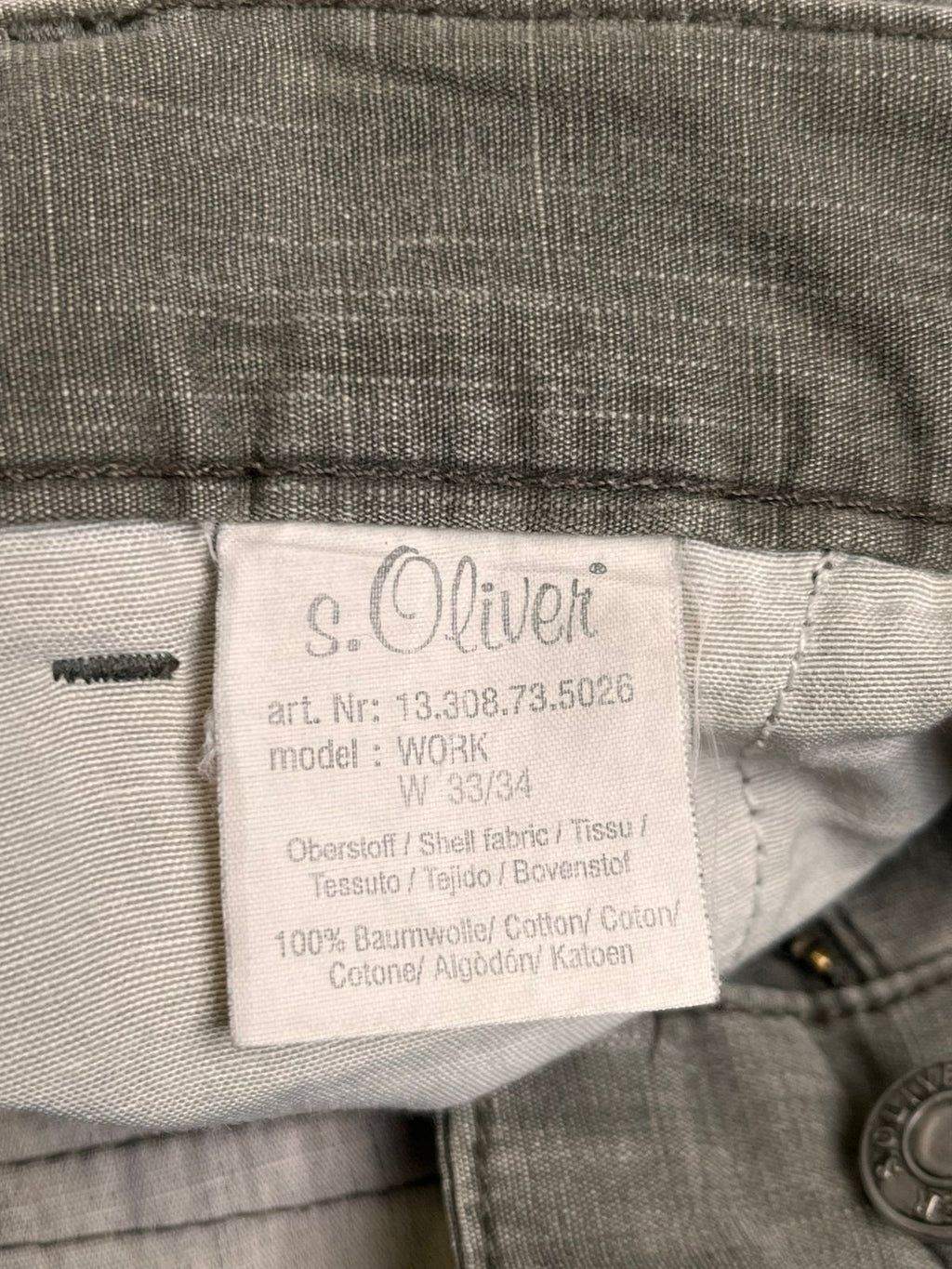 S.Oliver Rusty Faded Green Cargos