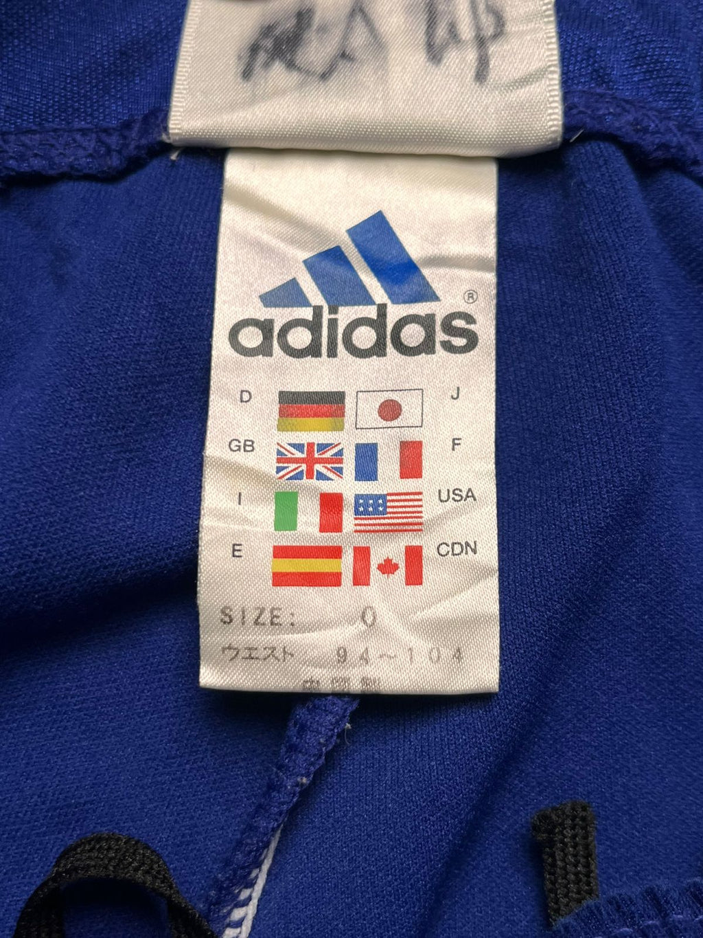 Vintage Adidas Mens Royal Blue Straight Fit Track Pants