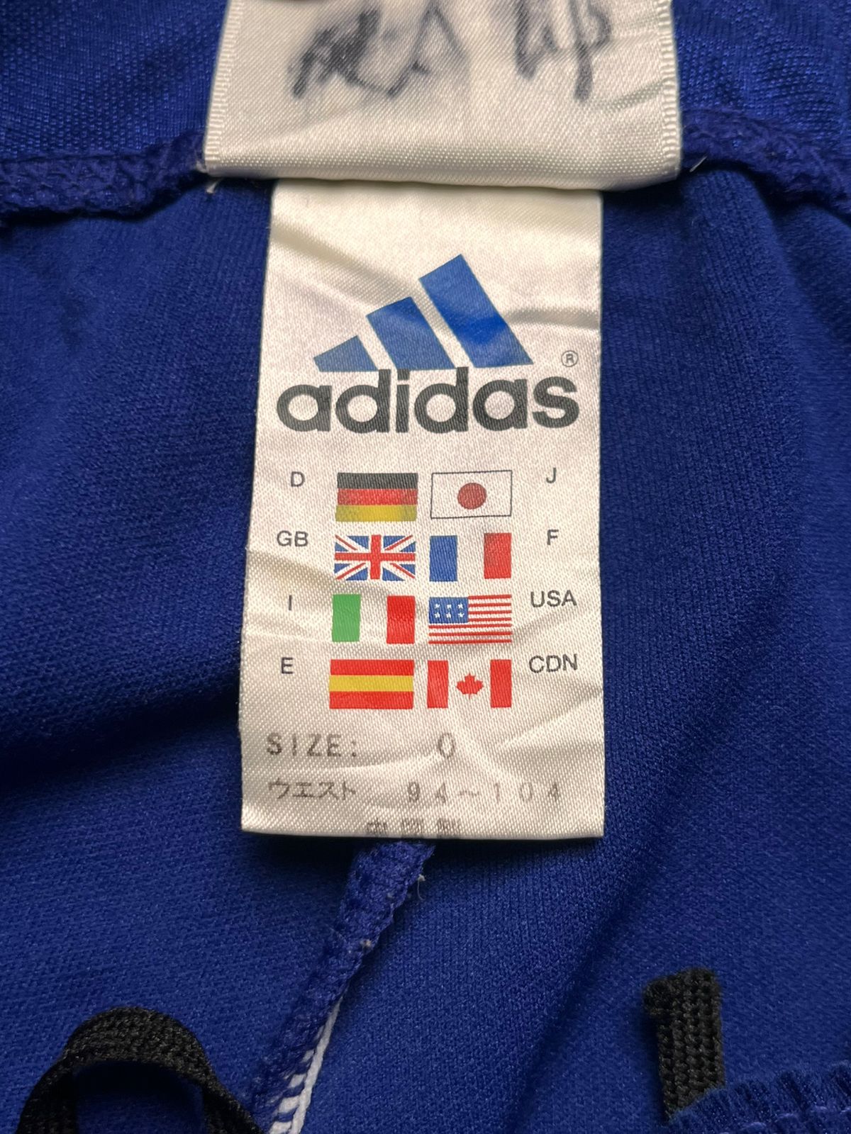 Vintage Adidas Mens Royal Blue Straight Fit Track Pants