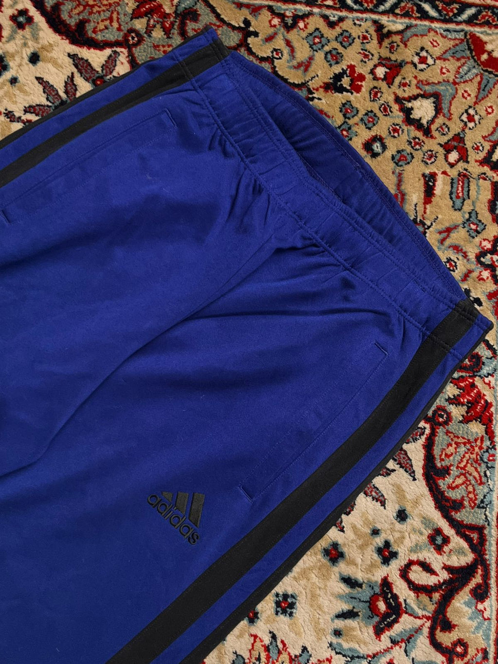 Vintage Adidas Mens Royal Blue Straight Fit Track Pants