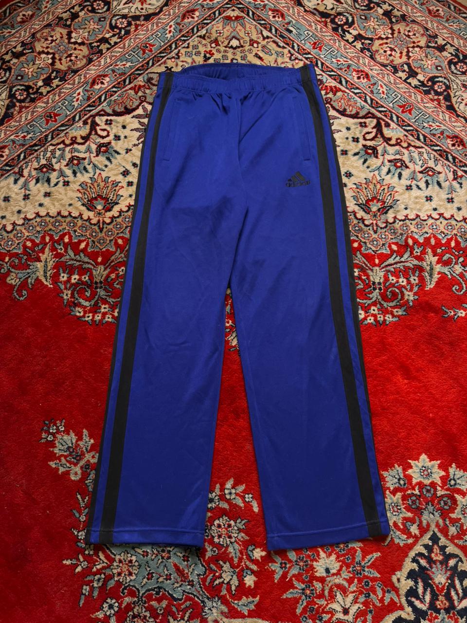 Vintage Adidas Mens Royal Blue Straight Fit Track Pants