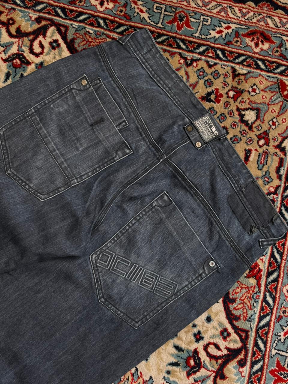 Officers Club Dark Gray Denim Straight Fit Jeans