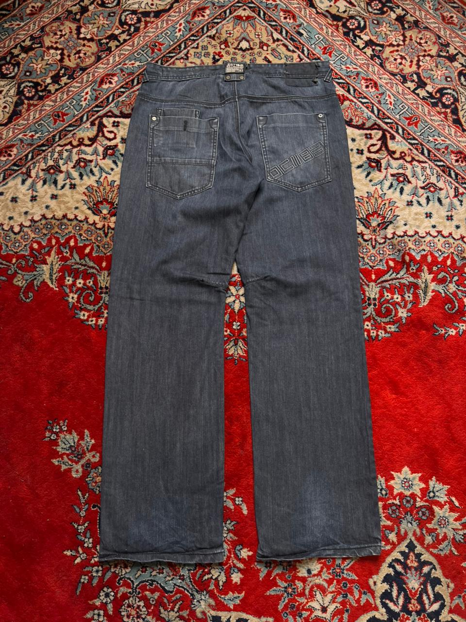 Officers Club Dark Gray Denim Straight Fit Jeans