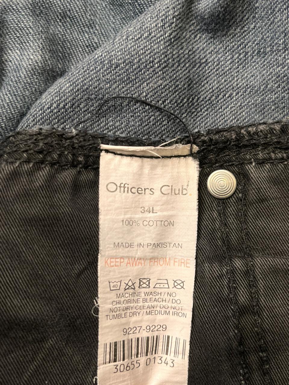 Officers Club Dark Gray Denim Straight Fit Jeans