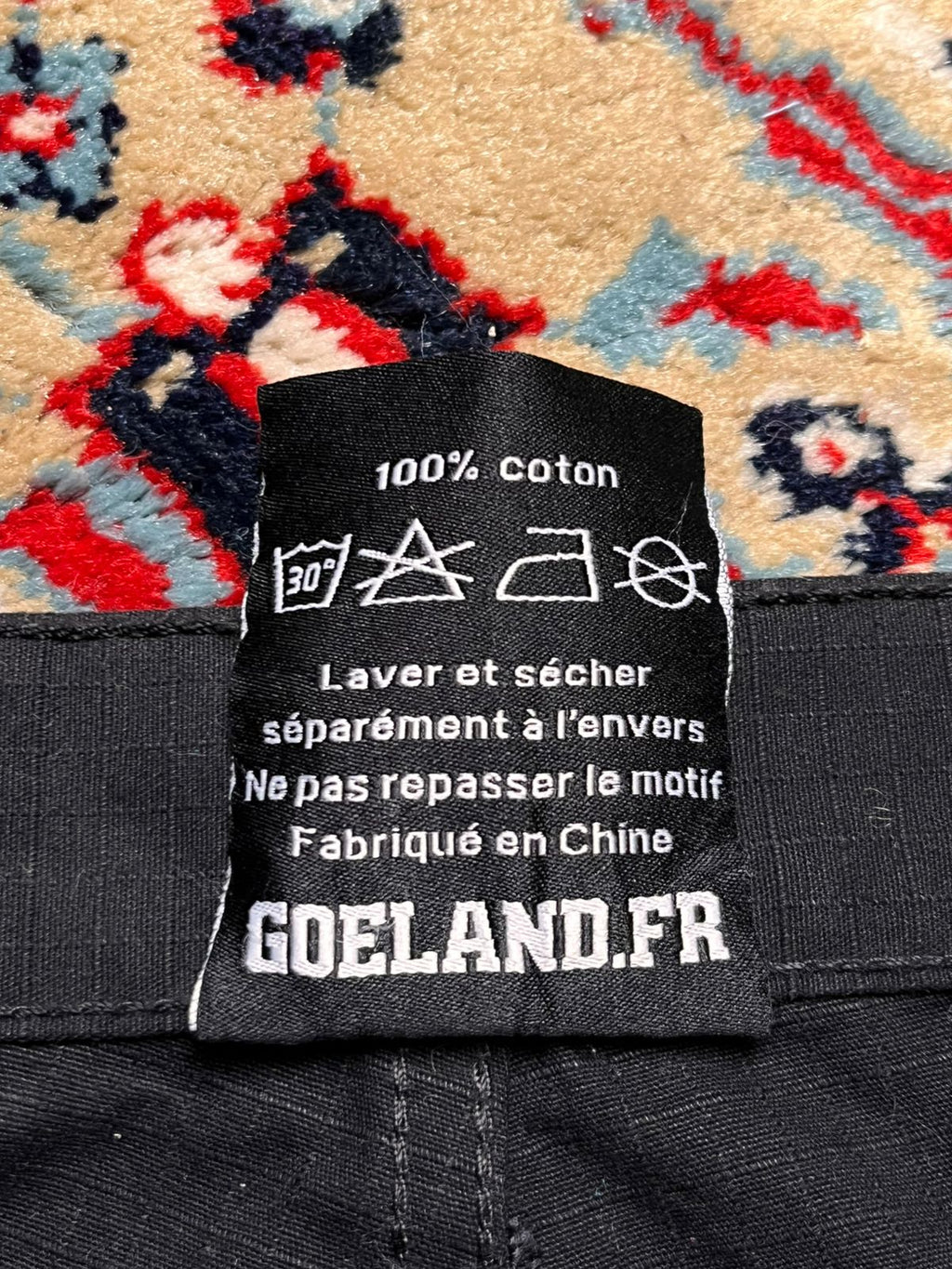 Goeland Punk Black Skull Mohawk Graphic Baggy Cargos