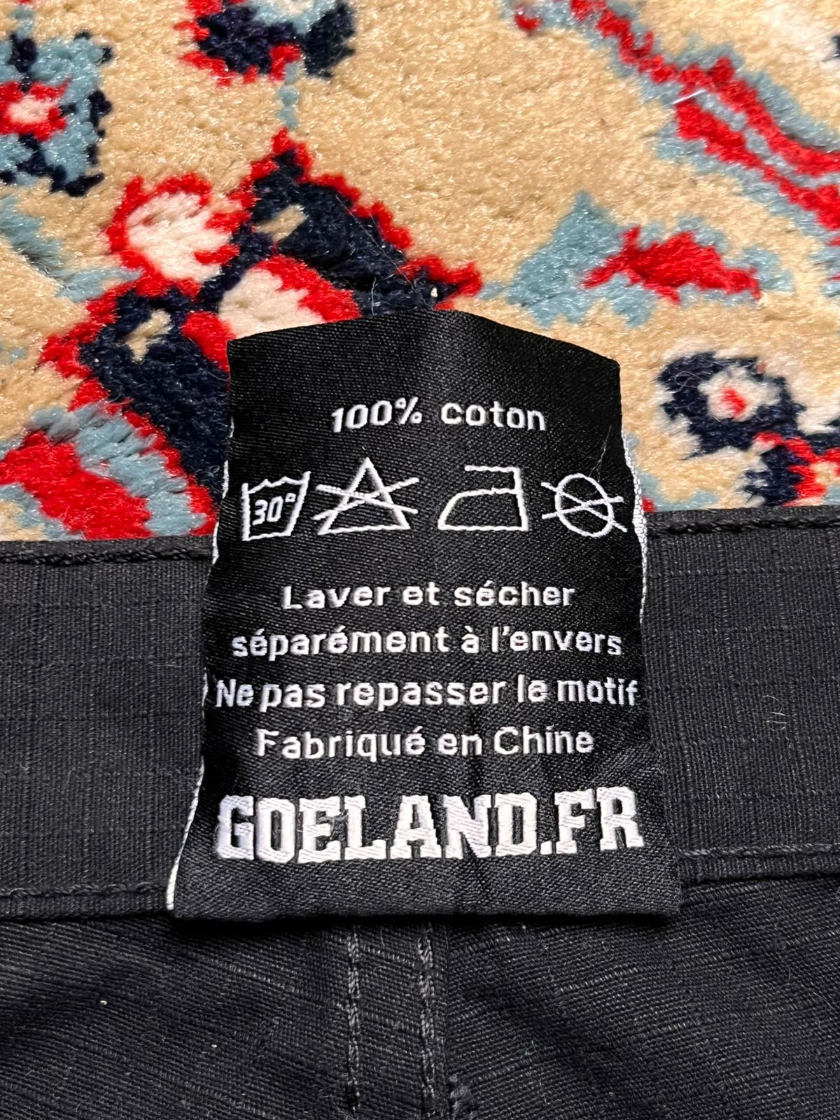 Goeland Punk Black Skull Mohawk Graphic Baggy Cargos