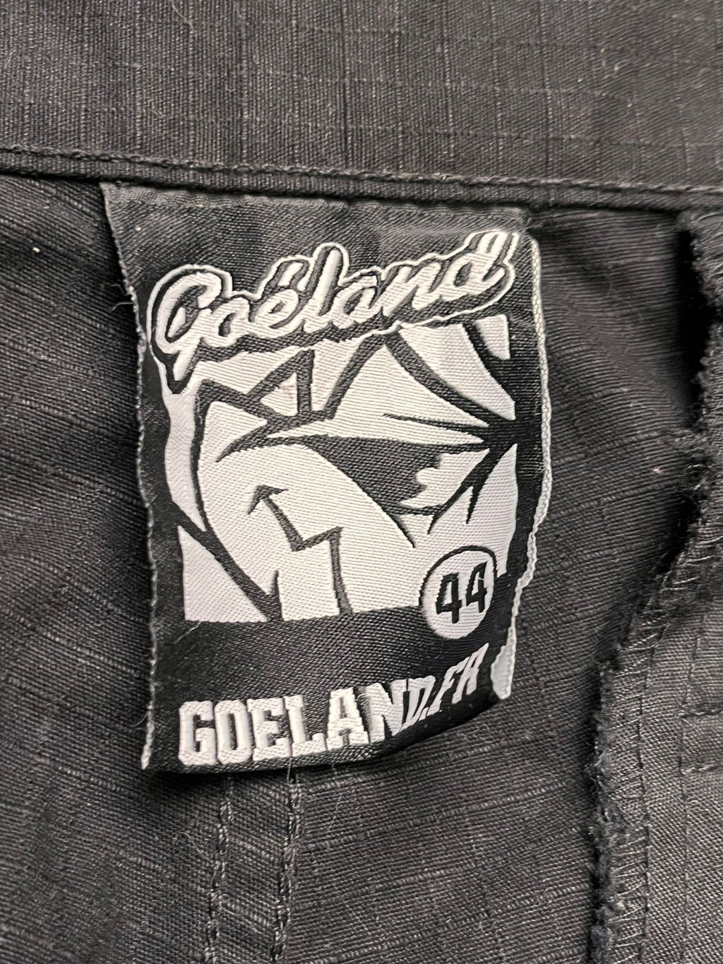 Goeland Punk Black Skull Mohawk Graphic Baggy Cargos