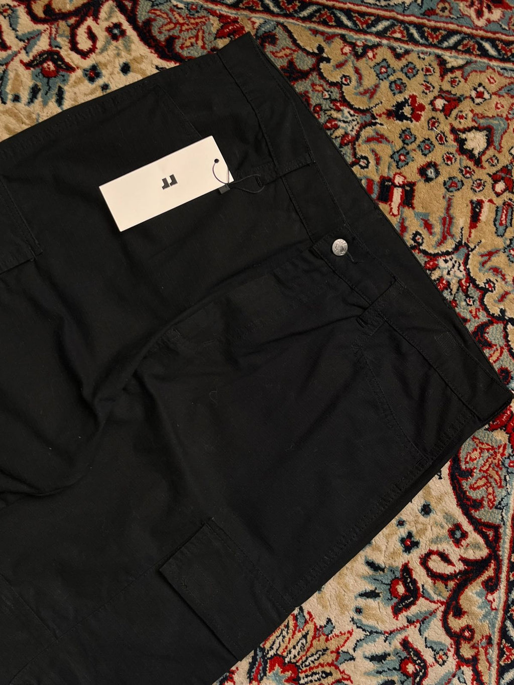 Goeland Punk Black Skull Mohawk Graphic Baggy Cargos