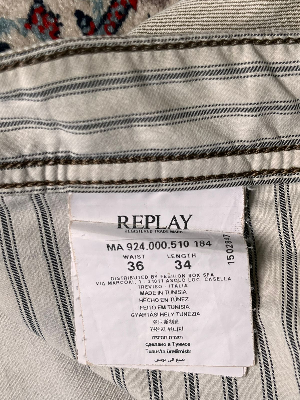 REPLAY Slim-Straight Fit Rusty Beige Non-stretch Jeans