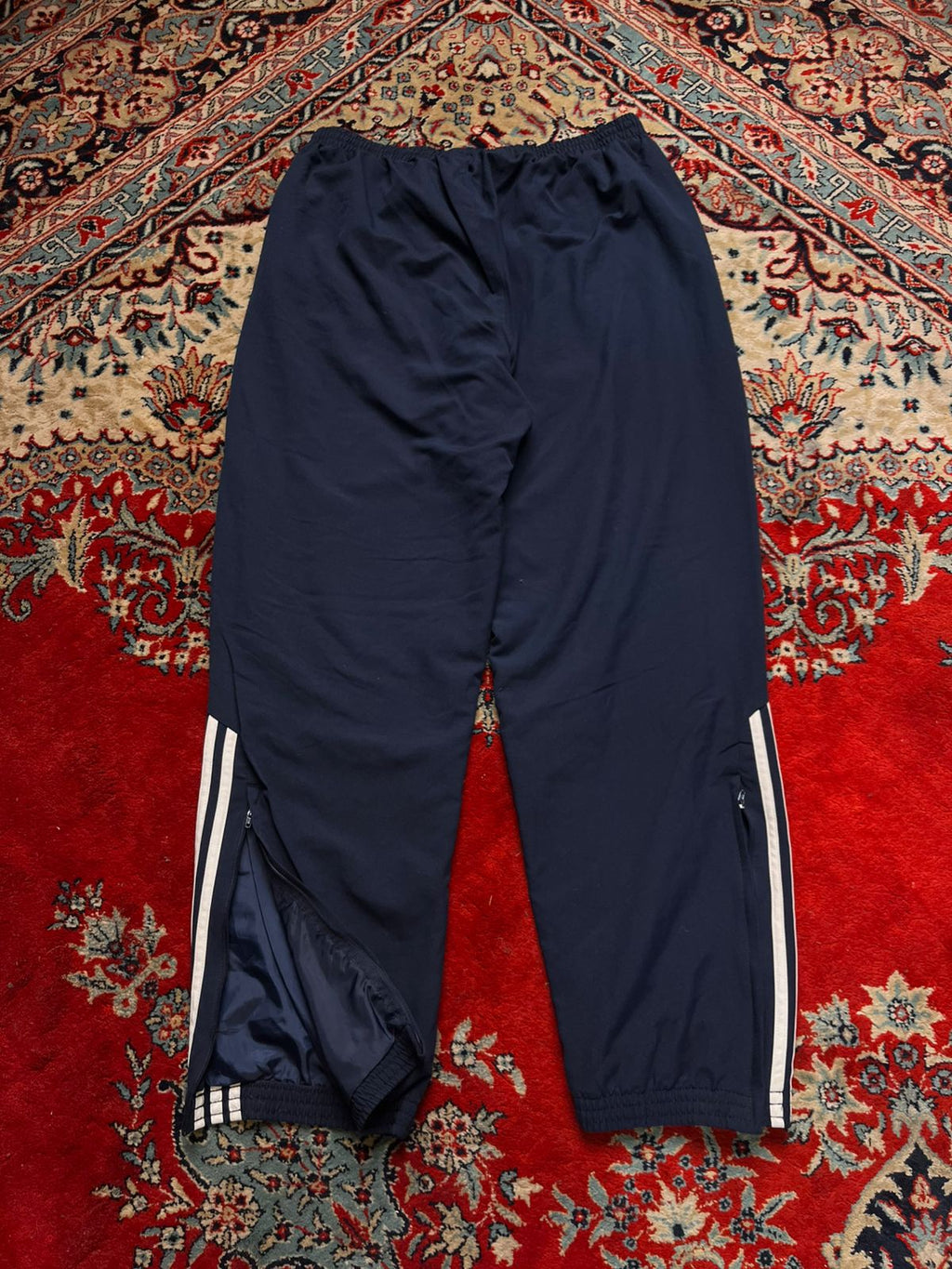 Vintage Adidas Navy Blue Striped Track Pants