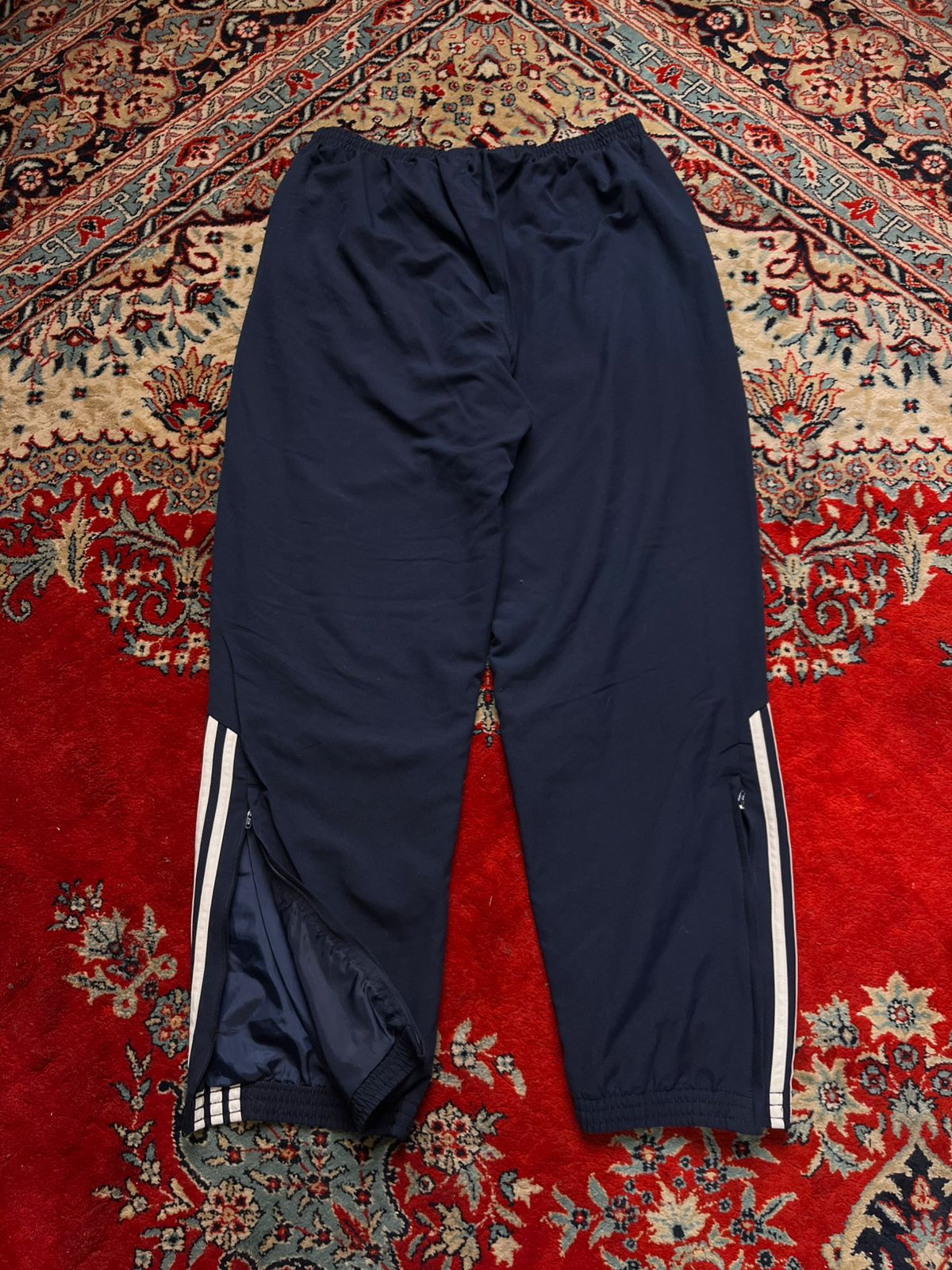 Vintage Adidas Navy Blue Striped Track Pants