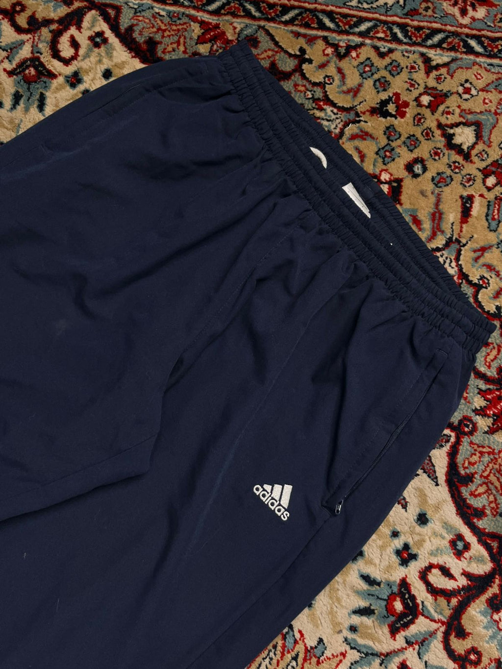 Vintage Adidas Navy Blue Striped Track Pants