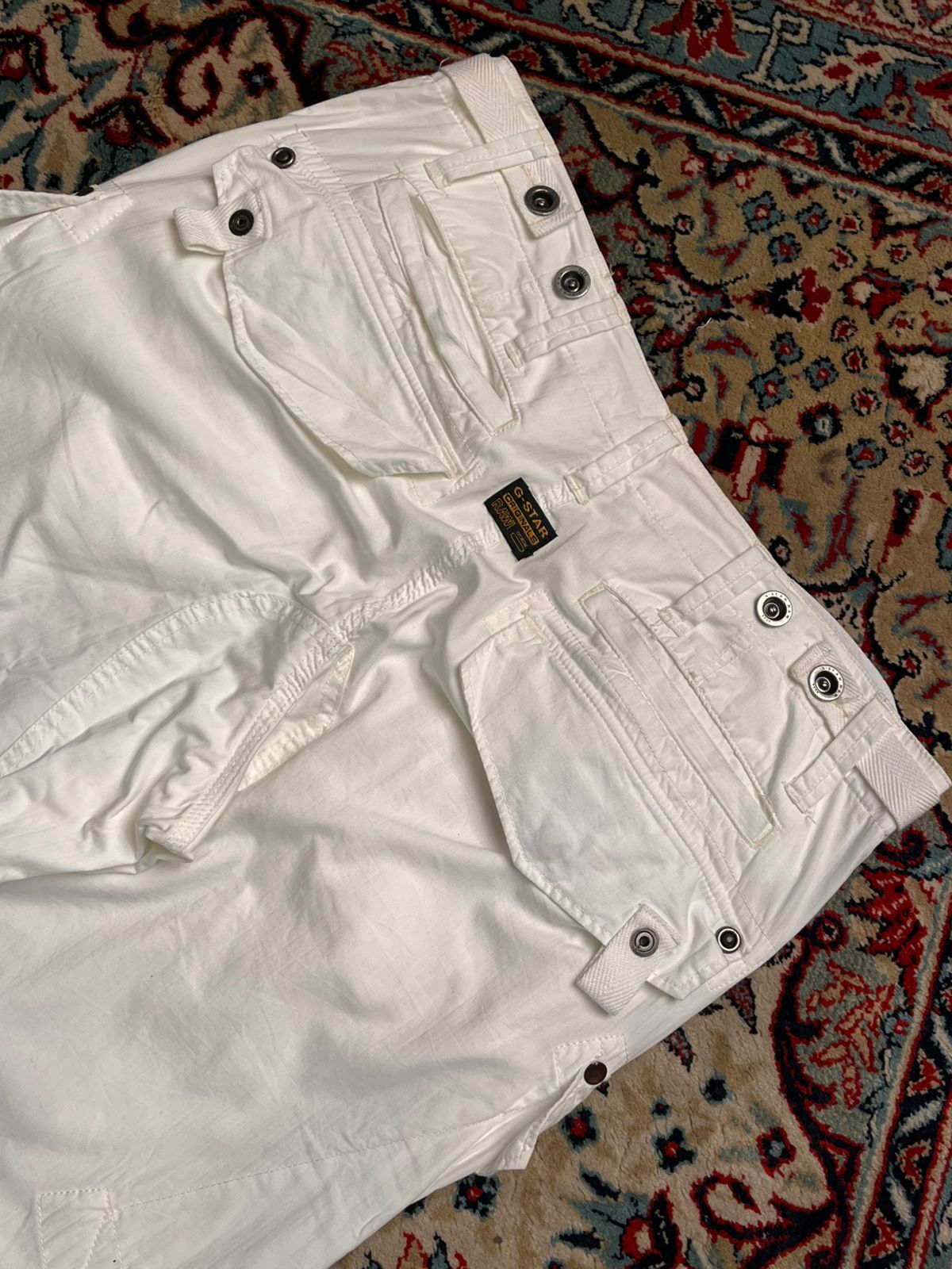 G-Star Raw White Heavyweight Cargos