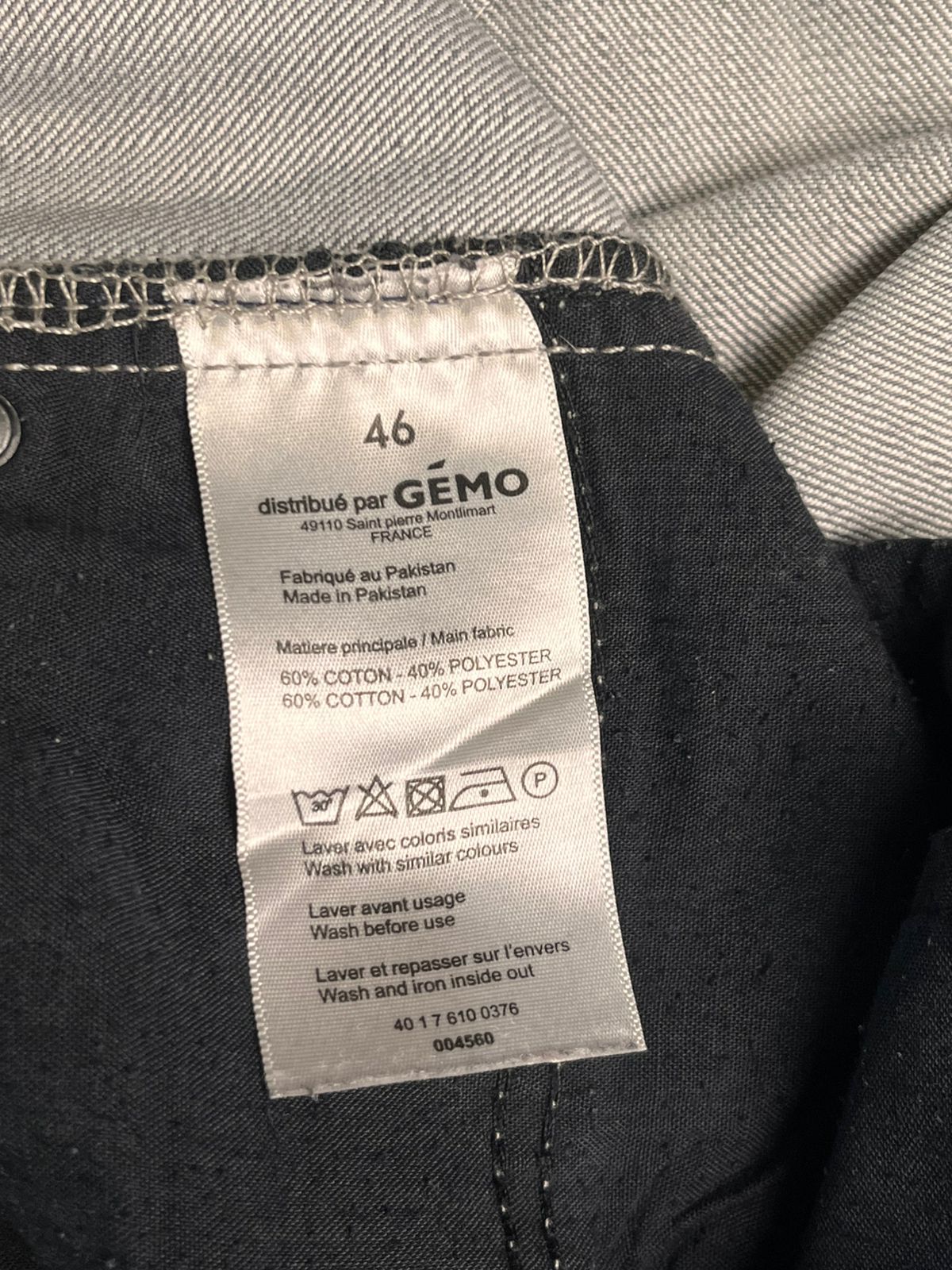 GÉMO Light Grey Straight Fit Denim Pants