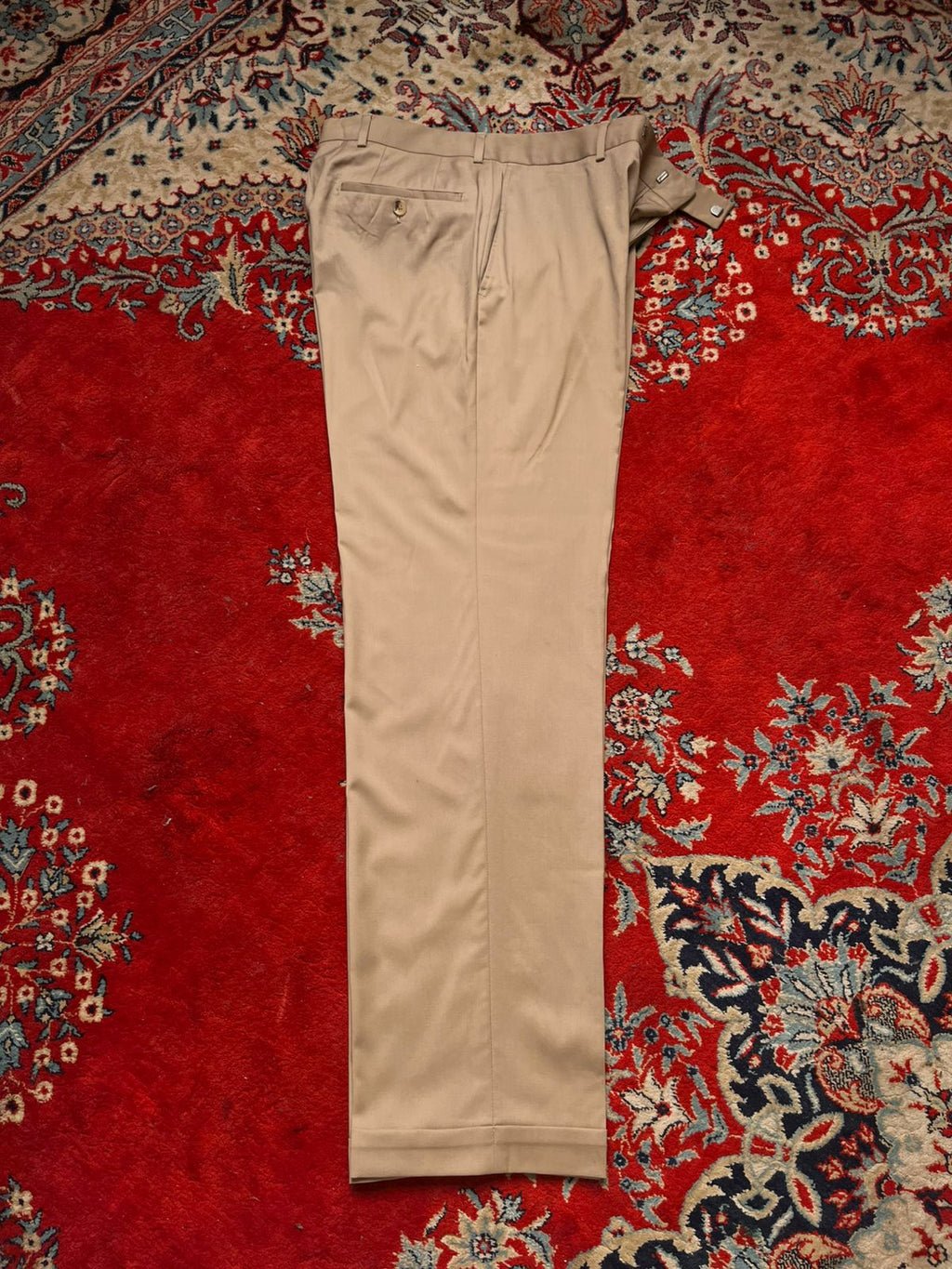 Hugo Boss Khaki James Brown Flat Front Dress Pants