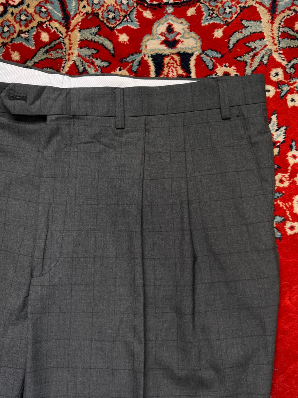 Ralph Lauren Grey Check Classic Fit Dress Pants