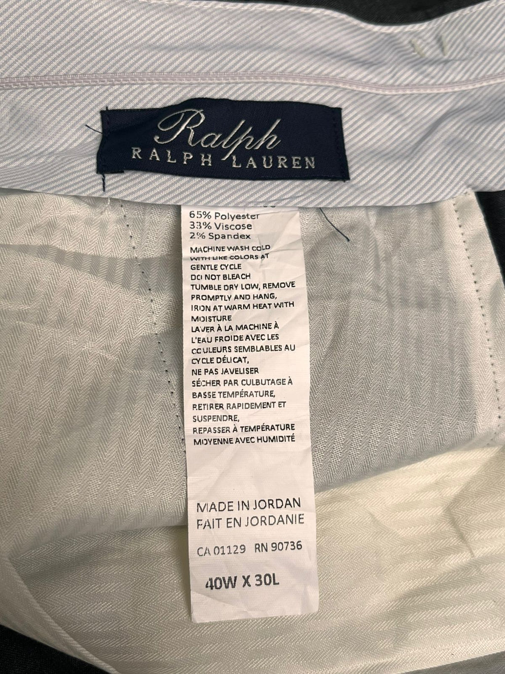 Ralph Lauren Grey Check Classic Fit Dress Pants