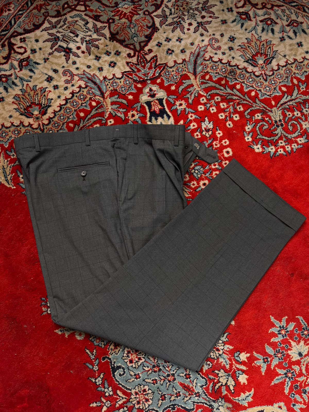 Ralph Lauren Grey Check Classic Fit Dress Pants