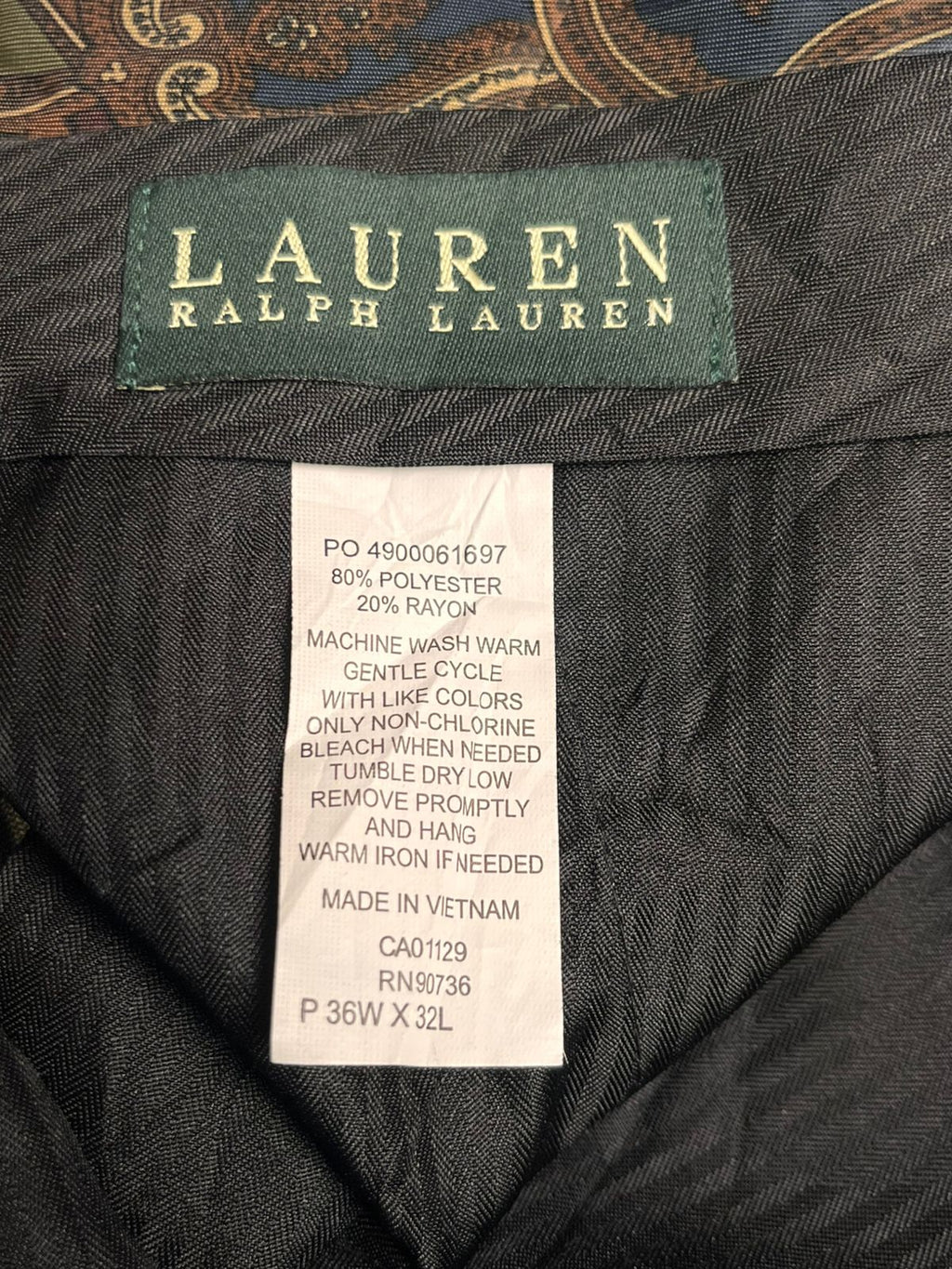 Polo Ralph Lauren Green Label Grey Pleated Dress Pants