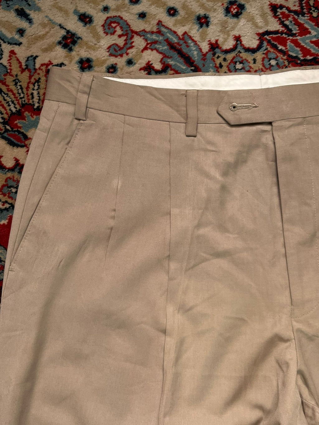 Polo Ralph Lauren Green Label Khaki Pleated Dress Pants
