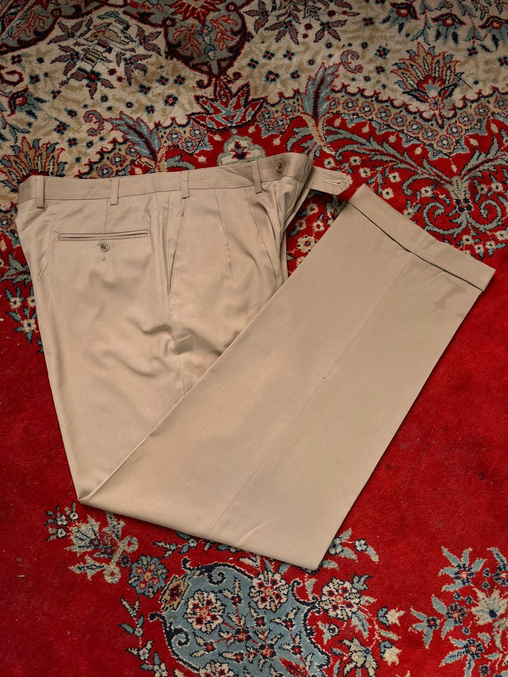 Polo Ralph Lauren Green Label Khaki Pleated Dress Pants