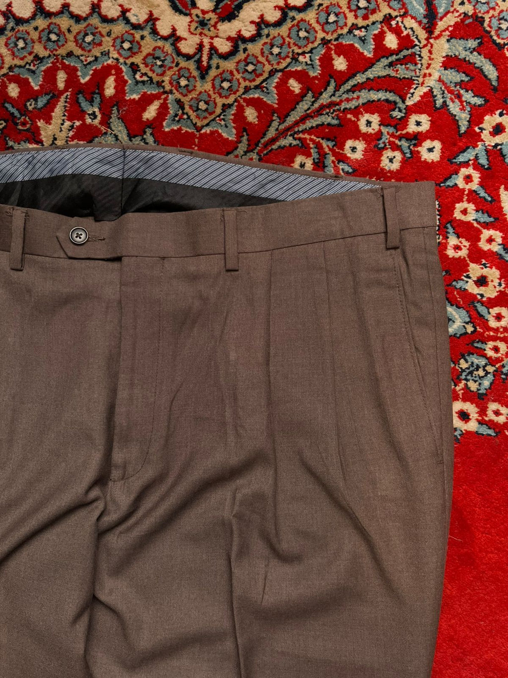 Polo Ralph Lauren Green Label Brown Pleated Dress Pants