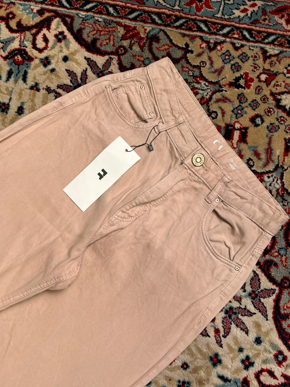 C&A Crafted Denim Baggy Fit Dusty Pink Pants